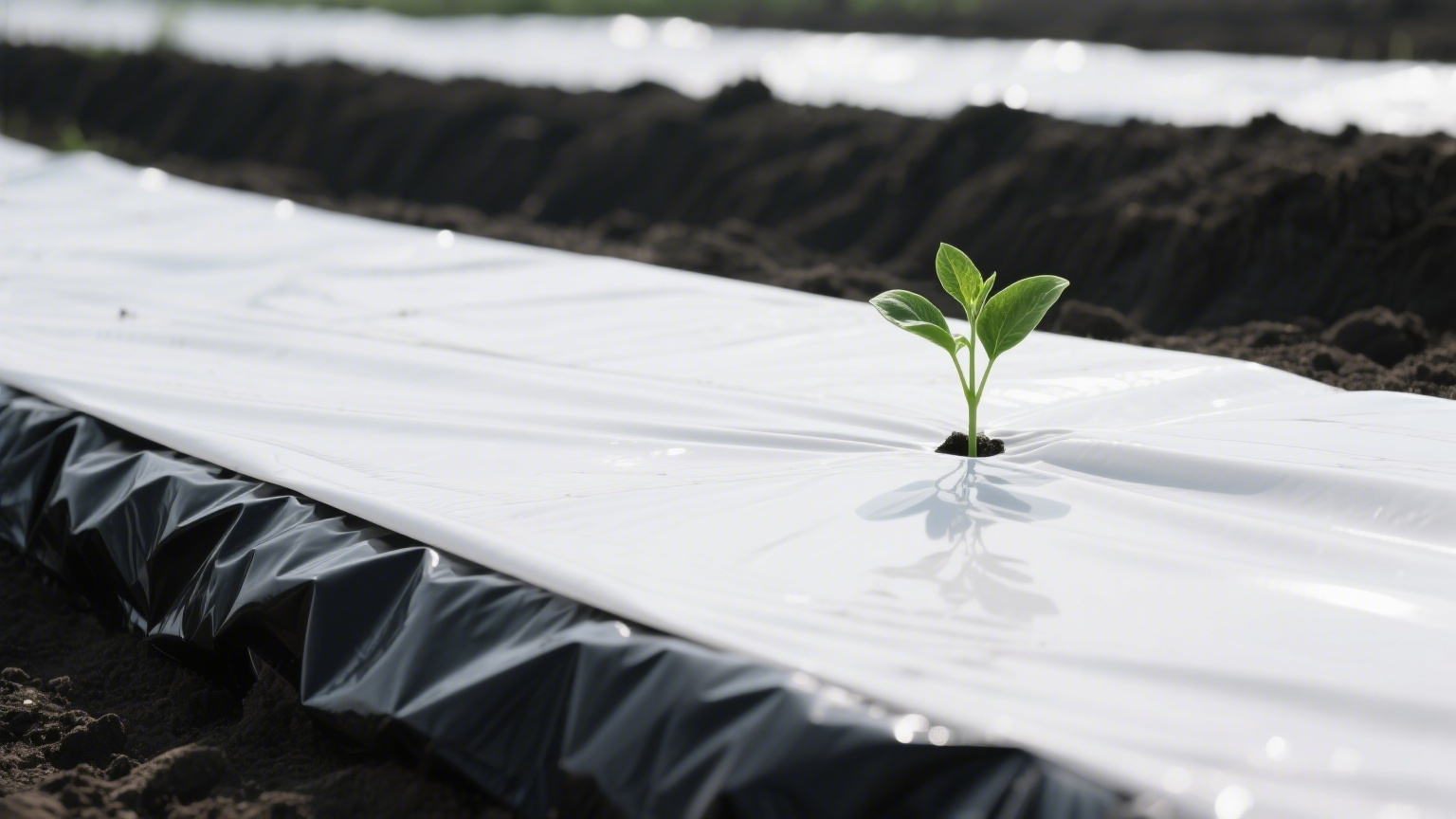 Black and White Mulch Film 2 black and white mulch 13