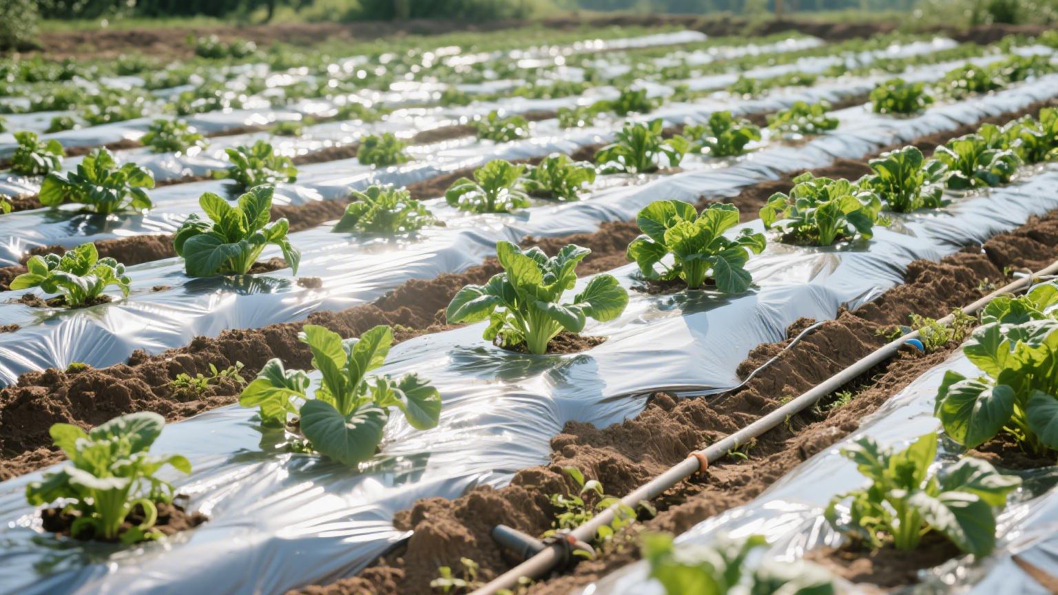 Silver and Black Mulch Film 3 生成镀铝地膜应用图片 3 1