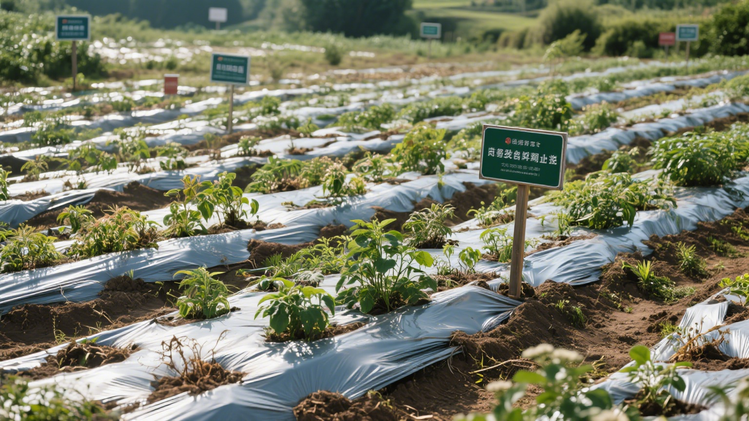 Silver and Black Mulch Film 2 生成镀铝地膜应用图片 7