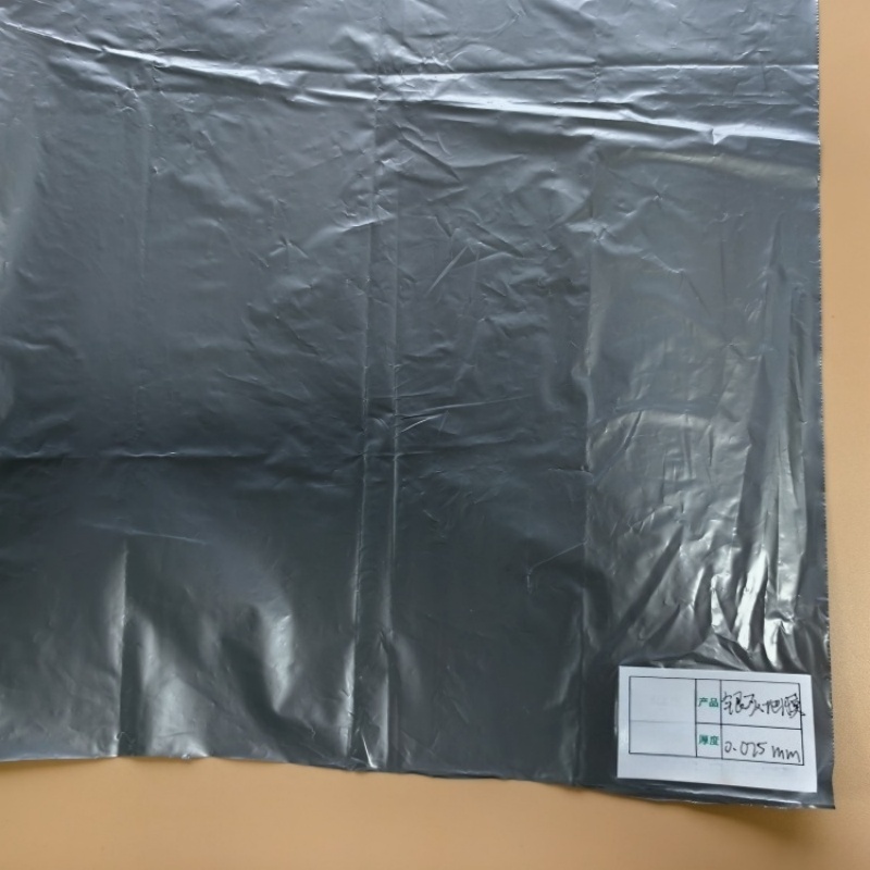 Silver and Black Mulch Film