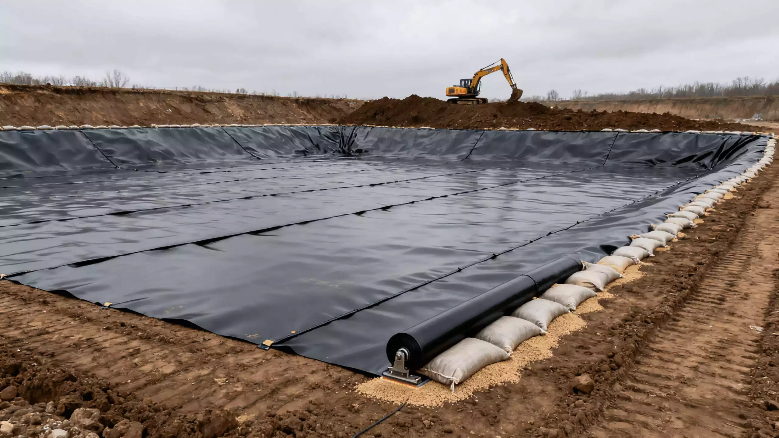 Geomembrane for construction sites