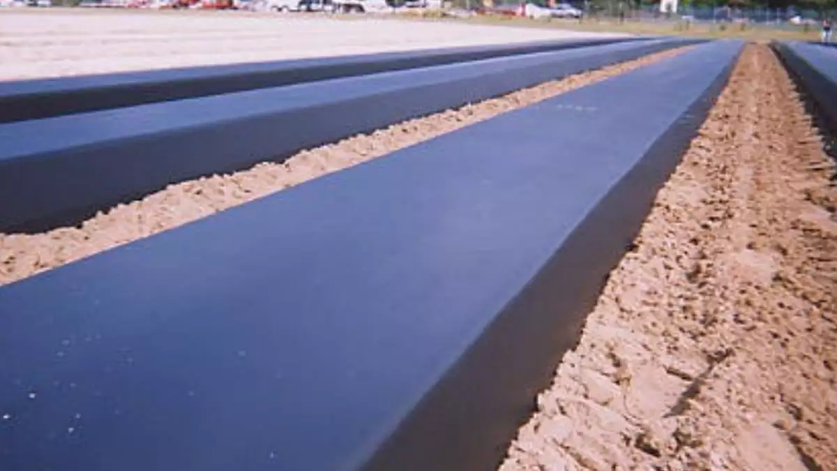 Strawberry Mulch Film Wholesale Weed Control for Berry Farms A North Carolina raised bed covered with embossed black plastic mulch