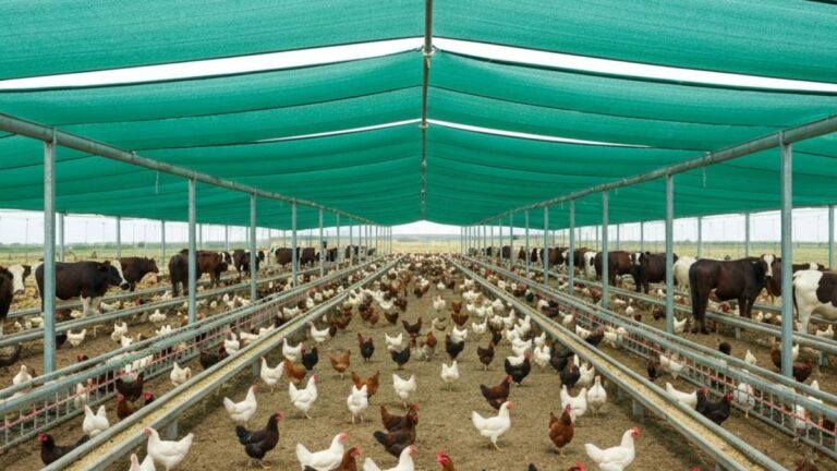 HDPE Shade Net Supplier for Poultry and Livestock Farms | Cooling Large Outdoor Housing Areas 4 HDPE Shade Net Supplier for Poultry and Livestock Farms